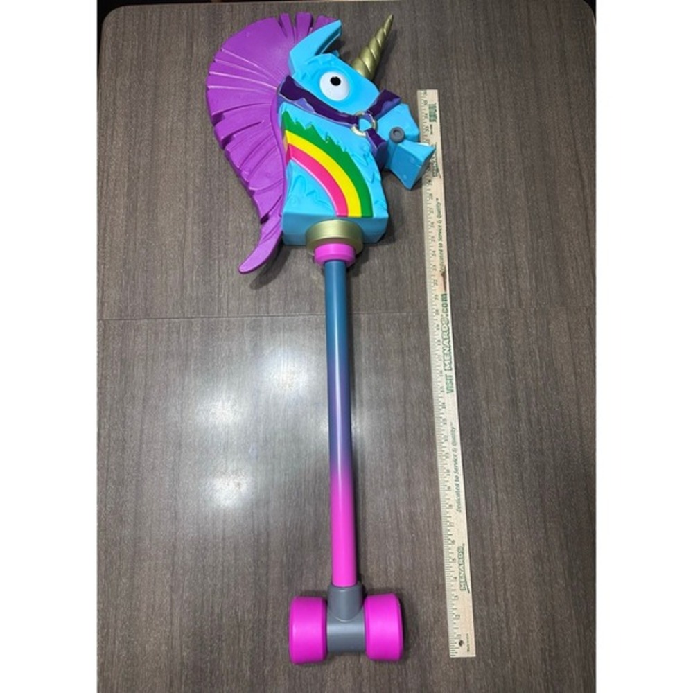 Fortnite Rainbow Smash‎ Pickaxe Unicorn 39" McFarlane Hard Plastic Cosplay Prop
